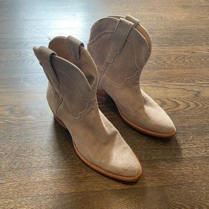 Tecovas gray suede boots - The Lucy